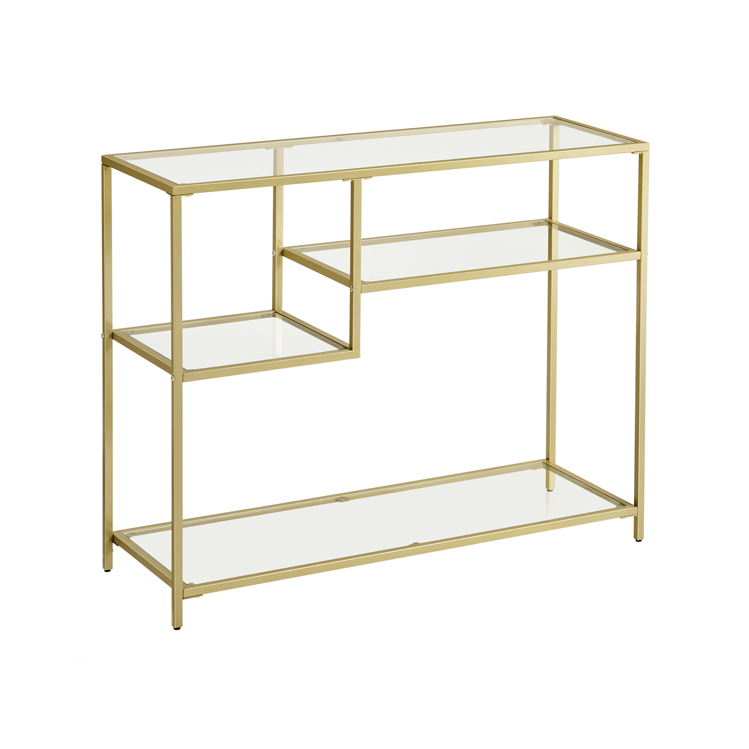 VASAGLE Konsolentisch aus Glas und Metall LGT022A61