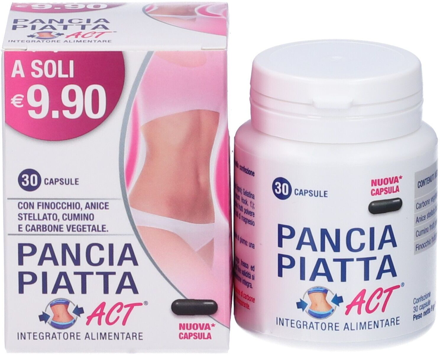 F&F Srl Linea Act, Pancia Piatta Act, 30 Capsule