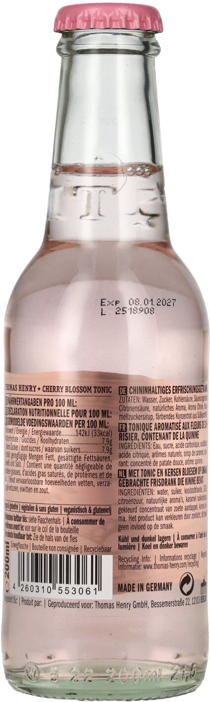 Thomas Henry Tonic Thomas Henry Cherry Blossom Tonic Water 0,2l
