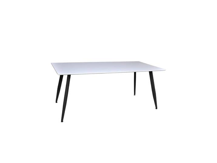 Table à manger rectangulaire en bois de couleur blanche