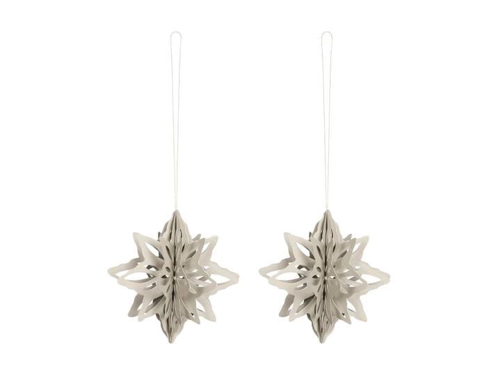 Cooee Design Suspension décorative en forme d étoile Paper Nova lot de 2 Sable'