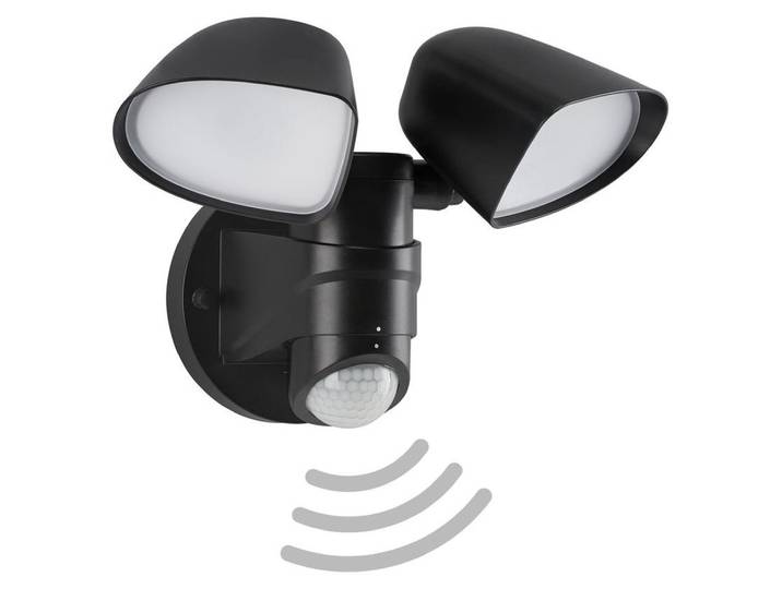 LED Außenleuchte Außenlampe Bewegungsmelder 10W schwarz Kunststoff Telefunken