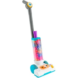 Fisher-Price Lernspaß 2-1-Staubsauger für Kleinkinder, musikalisches Lernspielzeug, mehrsprachige Version