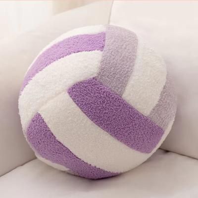 Inspire Curations Simulation Volleyball Plush Toy Pillow Soft Sports Ball Plush For Kids purple White 8.7 9.4 In