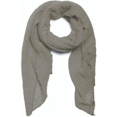 Schal STYLEBREAKER "Gekreppter Unifarbener Schal", Damen, grau, Obermaterial: 50% Viskose CV. 50% Baumwolle CO., Modisch, Modetücher Schal
