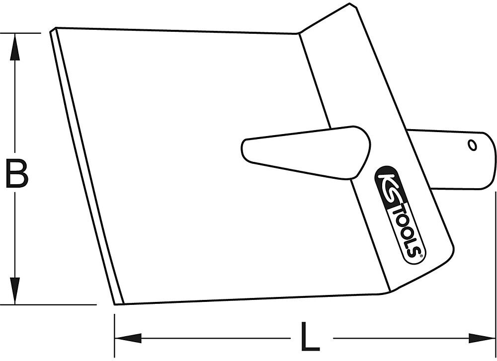 BRONZEplus Fußbodenschaber, funkenfrei, LxB 170 x 150 mm KS Tools