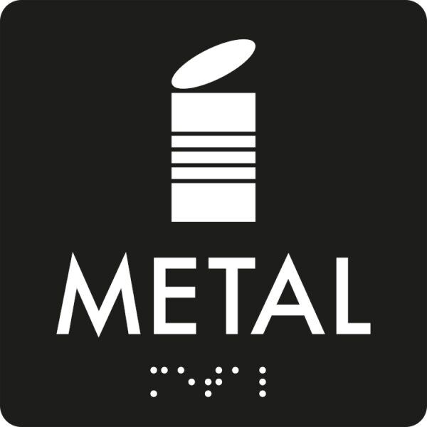 Denfoil Metal Taktilt Skilt, Plast, 80x80x0,4 Mm
