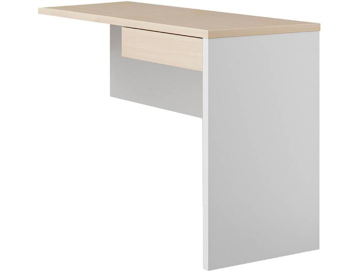 Tischelement GAMI ITALIC , weiss (strukturierte eiche, weiß, weiß, strukturierte eiche nachbildung), B:113cm H:72cm T:45cm, Tische, Tischelement, Eine schöne Ergänzung für Ihren Schreibtisch