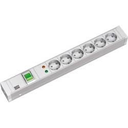 Bachmann 333005 19 Zoll Netzwerkschrank-Steckdosenleiste 1.5 HE Schutzkontaktsteckdose mit Schalter Weiß