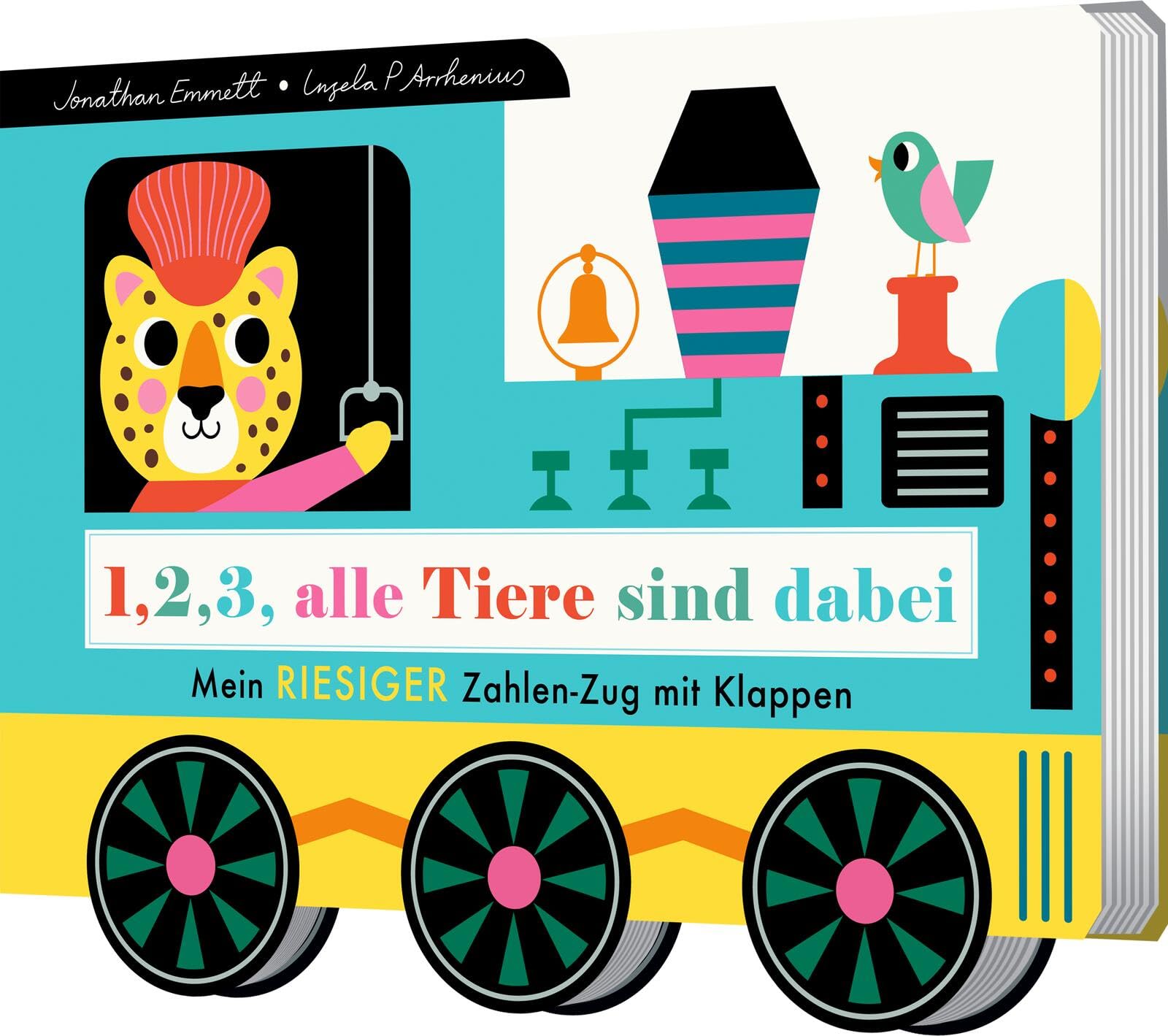 Jonathan Emmett - 1, 2, 3, alle Tiere sind dabei: Mein riesiger Zahlen-Zug mit Klappen Ausziehbarer Spielzug mit Rädern und den Zahlen von 1-10 - Preis vom 13.10.2026 11:25:28 h