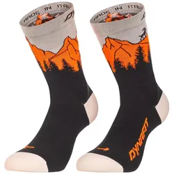 Dynafit, Unisex, Sportsocken, Traverse Crew (39 - 42), Orange, Schwarz