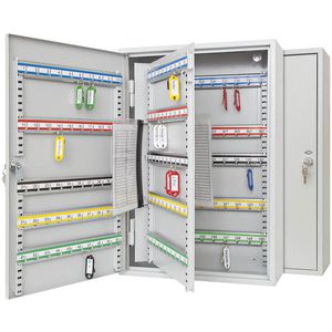Wedo Schlüsselkasten 10265037, mit Zylinderschloss, 38 x 55 x 14cm, mit 150 Haken