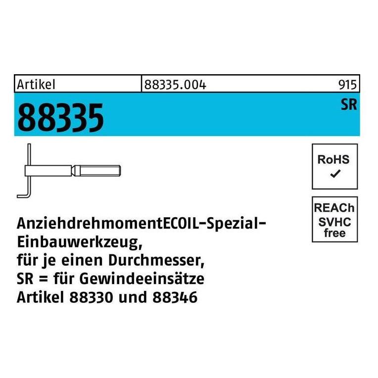 Amecoil Einbauwerkzeug R 88335 f.SR M 20 Stahl (883350040200000)