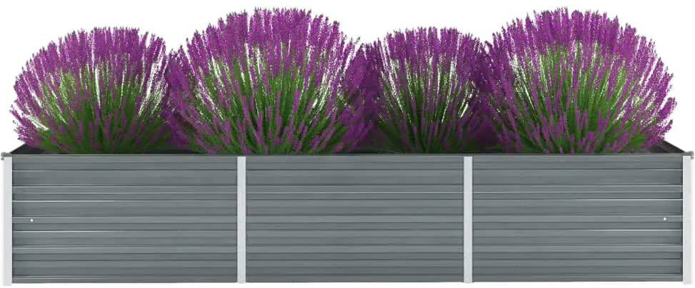 Freeport Park Metal Planter Box Grey 45cm H x 240cm W x 80cm D
