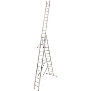 Krause Mehrzweckleiter Monto Tribilo, 129727, 3-teilig, mit 3 x 14 Sprossen