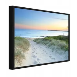 BILDER mit Rahmen Strand Meer Blau 100x70 cm