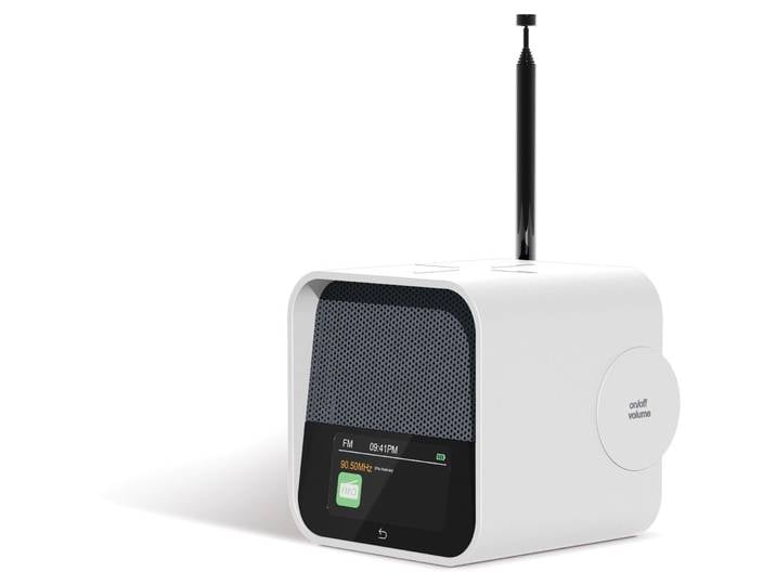 Lexon Radiowecker Oslo weiss kunststoff B 11 cm - Radiowecker