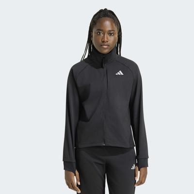 Laufjacke ADIDAS PERFORMANCE "ADI365 W JK W", Damen, Gr. XXL, schwarz, Obermaterial: 93% Polyester, 7% Elasthan, Jacken, Laufjacke für Erwachsene, sportlicher Stil