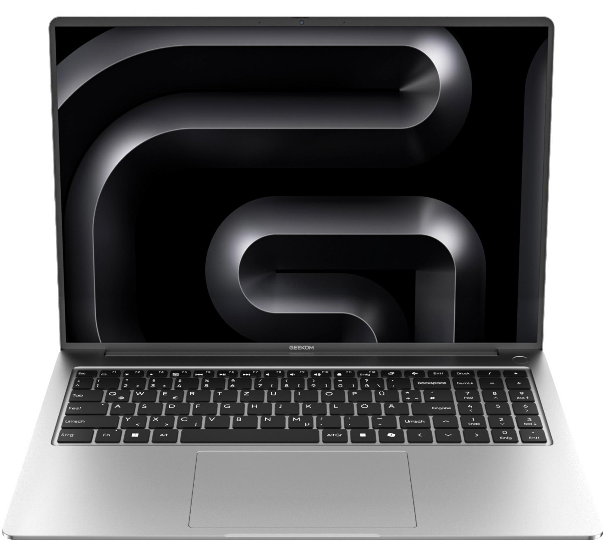 GEEKOM GeekBook M16, silber, Intel Core Ultra 9, Arc Grafik, LPDDR5 - Prozessor: Core Ultra 9 - Speicher: 512 GB