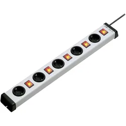 Bodo Ehmann, Steckdosenleiste, Socket strip 5 way 5 switch Schuko 1.5m (5x, Typ 13, Typ 23, 1.50 m)