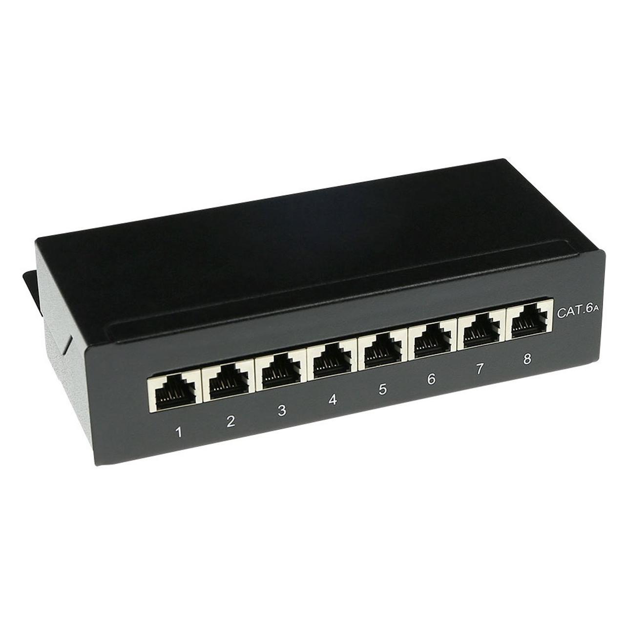 ACT Surface mounted box shielded 8 ports CAT6A. Type: CAT6A Mountbox c6a 8 prt shielded (FA7001)