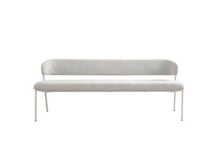 Schöner Wohnen Sitzbank Oslo, Greige, Metall, 80x56x203 cm, Esszimmer, Bänke, Sitzbänke