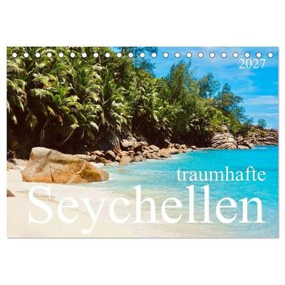 traumhafte Seychellen (Tischkalender 2027 DIN A5 quer), CALVENDO Monatskalender