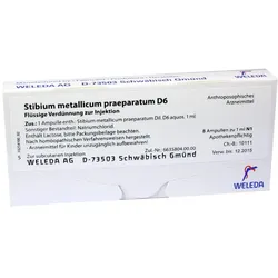 Stibium Metallicum Praeparatum D 6 Ampul 8X1 ml