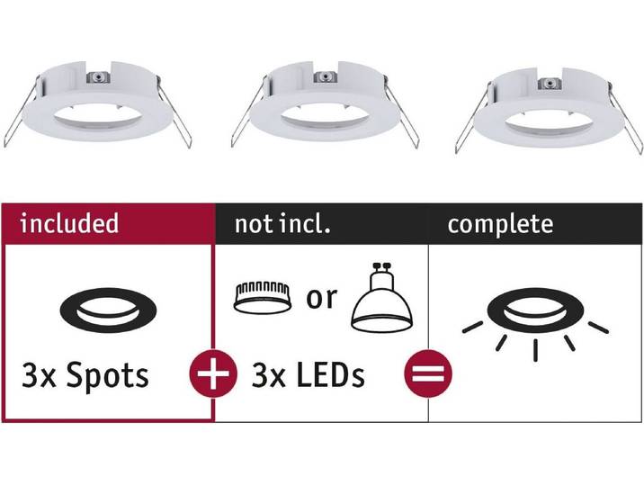 Paulmann Luminaire encastré Choose Set de base rigide