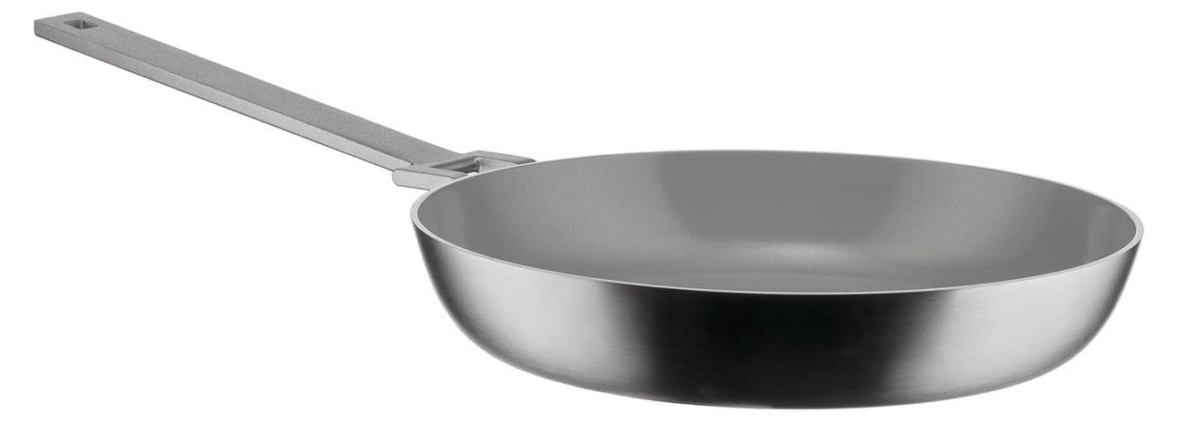 Design-Koekenpan 24 cm, Edelstahl, keramische Antihaftbeschichtung