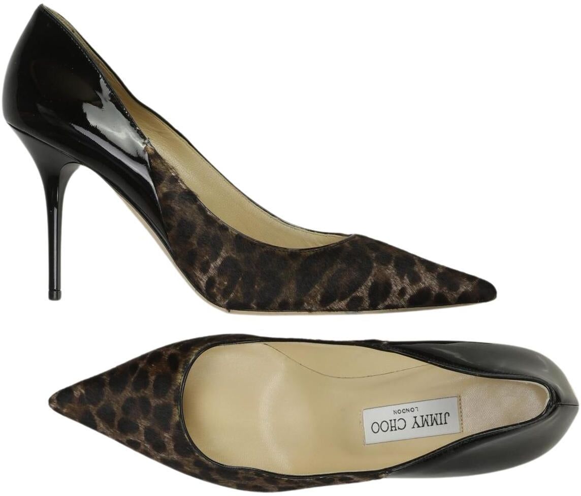 Jimmy Choo Damen Pumps, Schwarz, Gr. EU 40, Leder - Second Hand