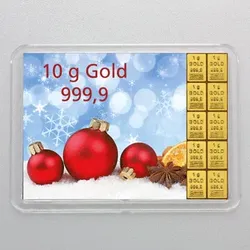 Goldbarren 10g "Frohes Fest" (Flip)