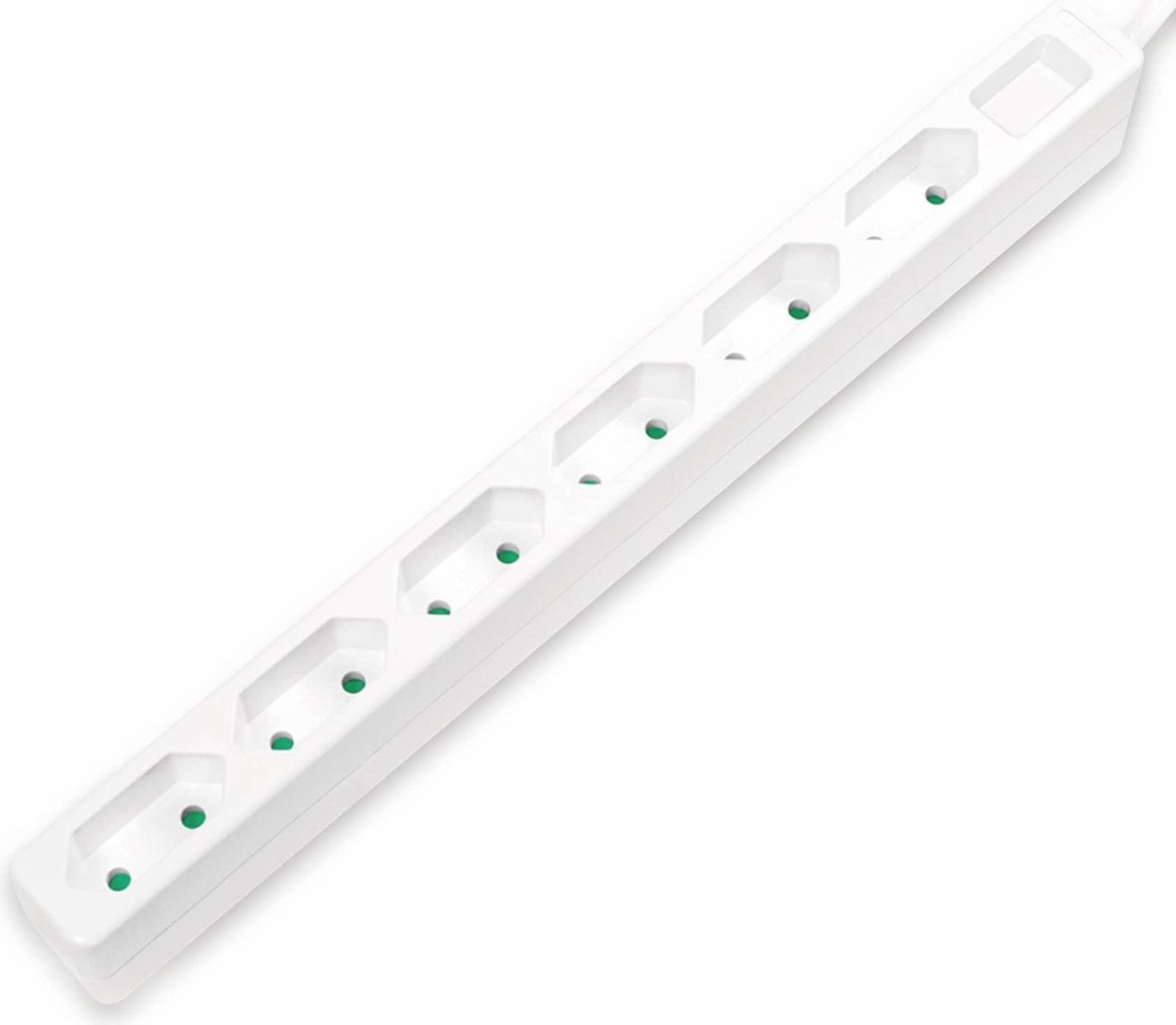 LogiLink LPS231 stekkerdoos 6-voudig wit zonder schakelaar