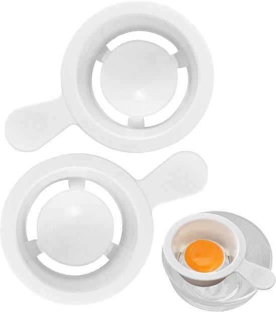 Multifunctionele eierscheider voor eiwit, wit, rond, plastic