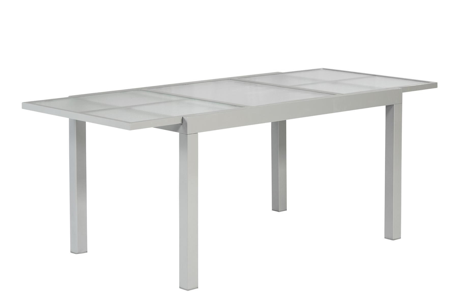 MERXXHANDELS Ausziehtisch silber/matt 120(180)x90cm Alu/Textil 16909016