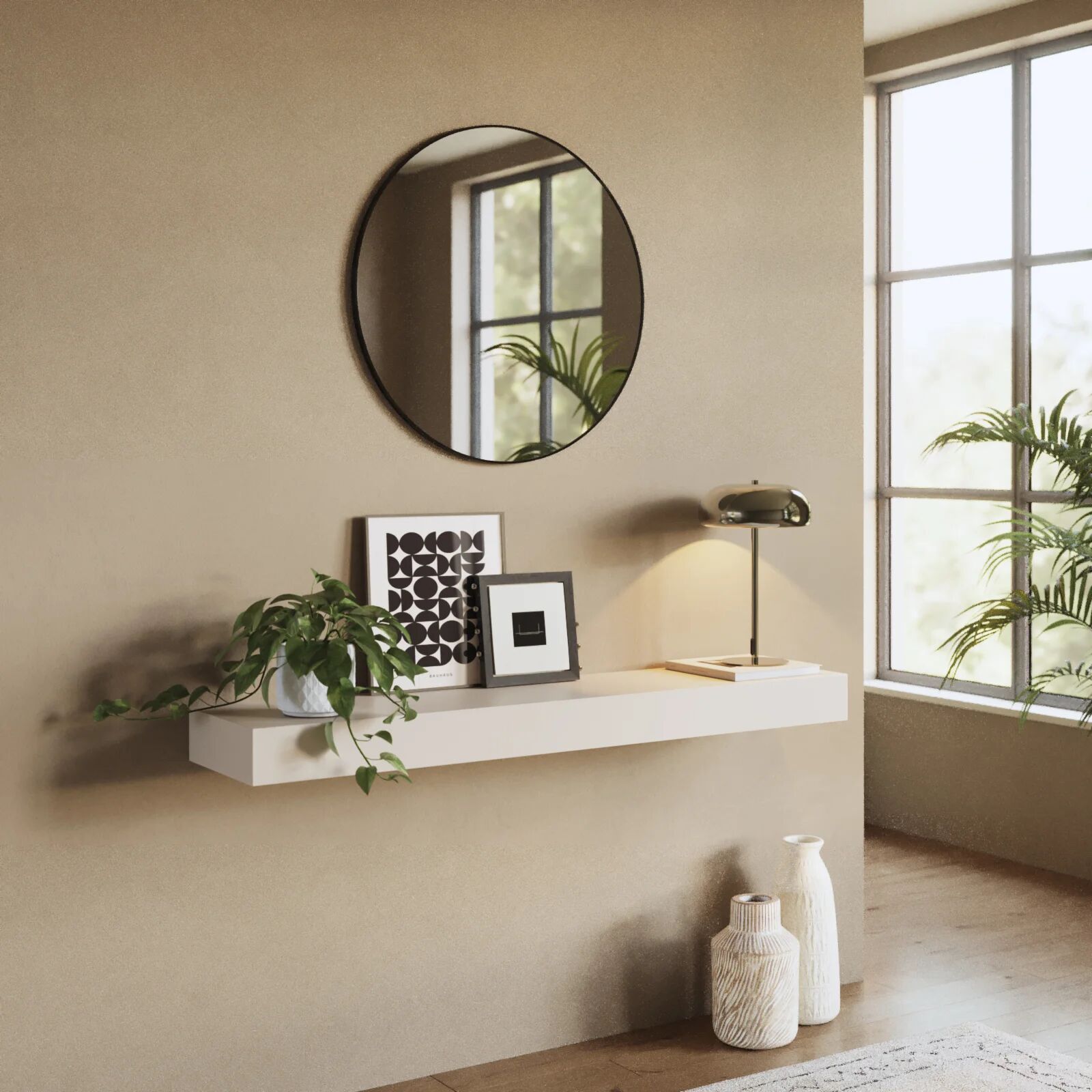 garneroarredamenti Mensola da parete 138x10h cm beige Sunset