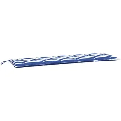 vidaXL Gartenbank-Auflage Blau & Weiß Gestreift 180x50x7 cm