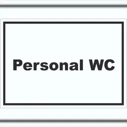 HB-Druck Personal WC Aufkleber mit Text waagerecht A0 (841x1189mm)
