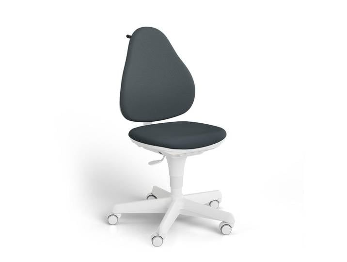 Paidi Jugenddrehstuhl Jooki, Grau, Weiß, Drehkreuz, 58x97x54 cm, Blauer Engel, Stoffauswahl, Sitzfläche 360° drehbar, mit Griff, Arbeitszimmer, Bürostühle, Jugendschreibtischstühle & Kinderschreibtischstühle