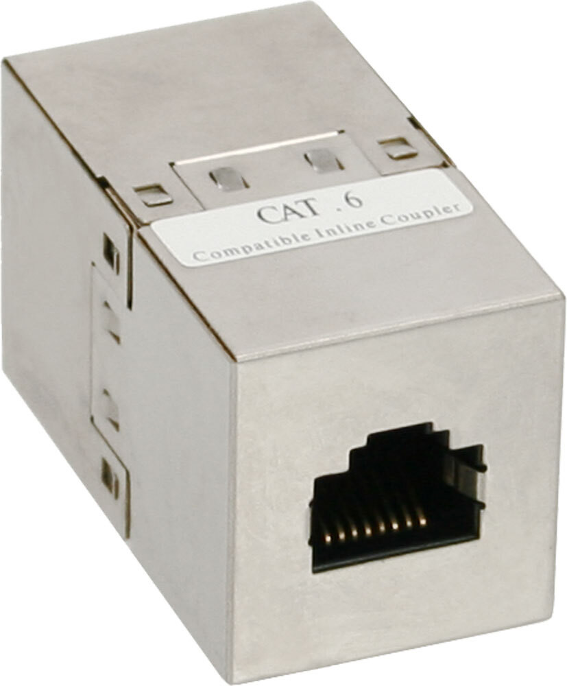 InLine 69990B Patchkabelkupplung Cat.6, 2x RJ45 Buchse, geschermd