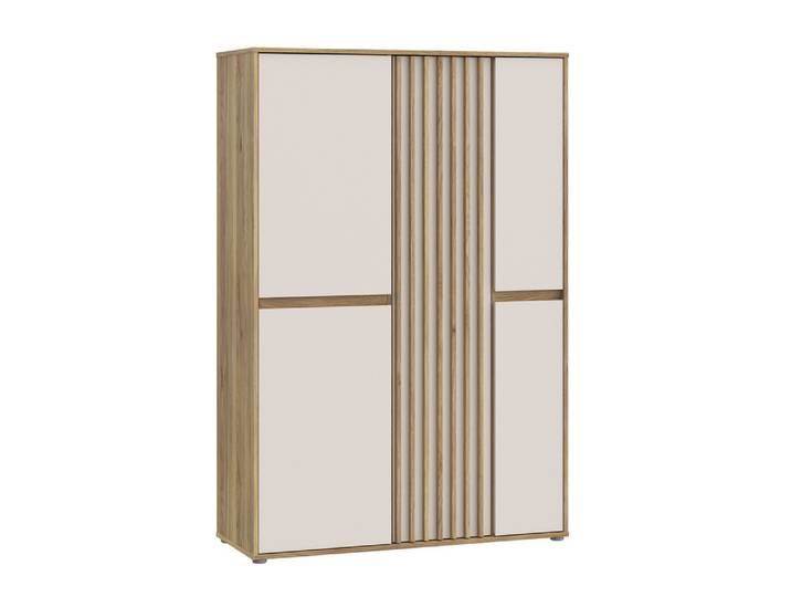 Meuble haut 5 portes Eliston Chene Mauvella/sable - Basika