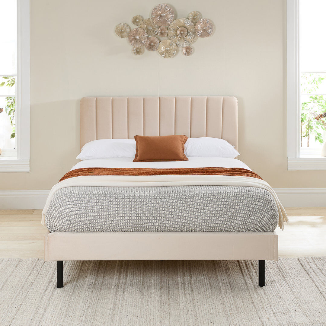 Fairmont Park Marguerite Upholstered Bed Cream Kingsize (5')