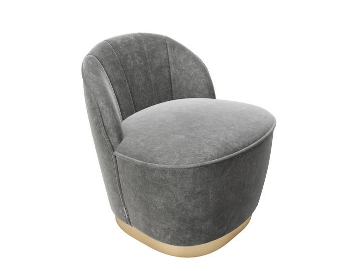 Playboy Sessel Playboy, Anthrazit, Vintage, 67x70x71 cm, Wohnzimmer, Sessel, Polstersessel