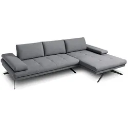 SOMETA Ecksofa Fly Stoff Grau Dunkelgrau