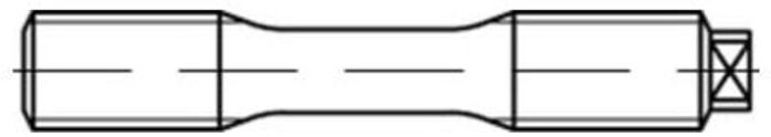 DIN 2510 Form L Dehnschraube M20x140 1.7709 (21CrMoV5-7) blank m. 2 Muttern ; Industrial Quality Supplies (025103040200140)
