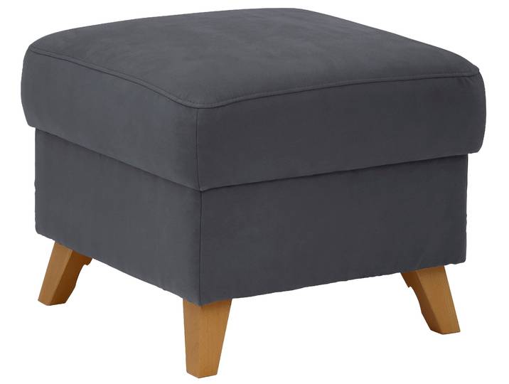 Stauraumhocker GOODPRODUCT Westerland , grau, B:58cm H:48cm T:58cm, 100% Polyester, Hocker, Stauraumhocker, in vielen Bezugsarten und Farben, auch in Luxus-Microfaser imprägniert