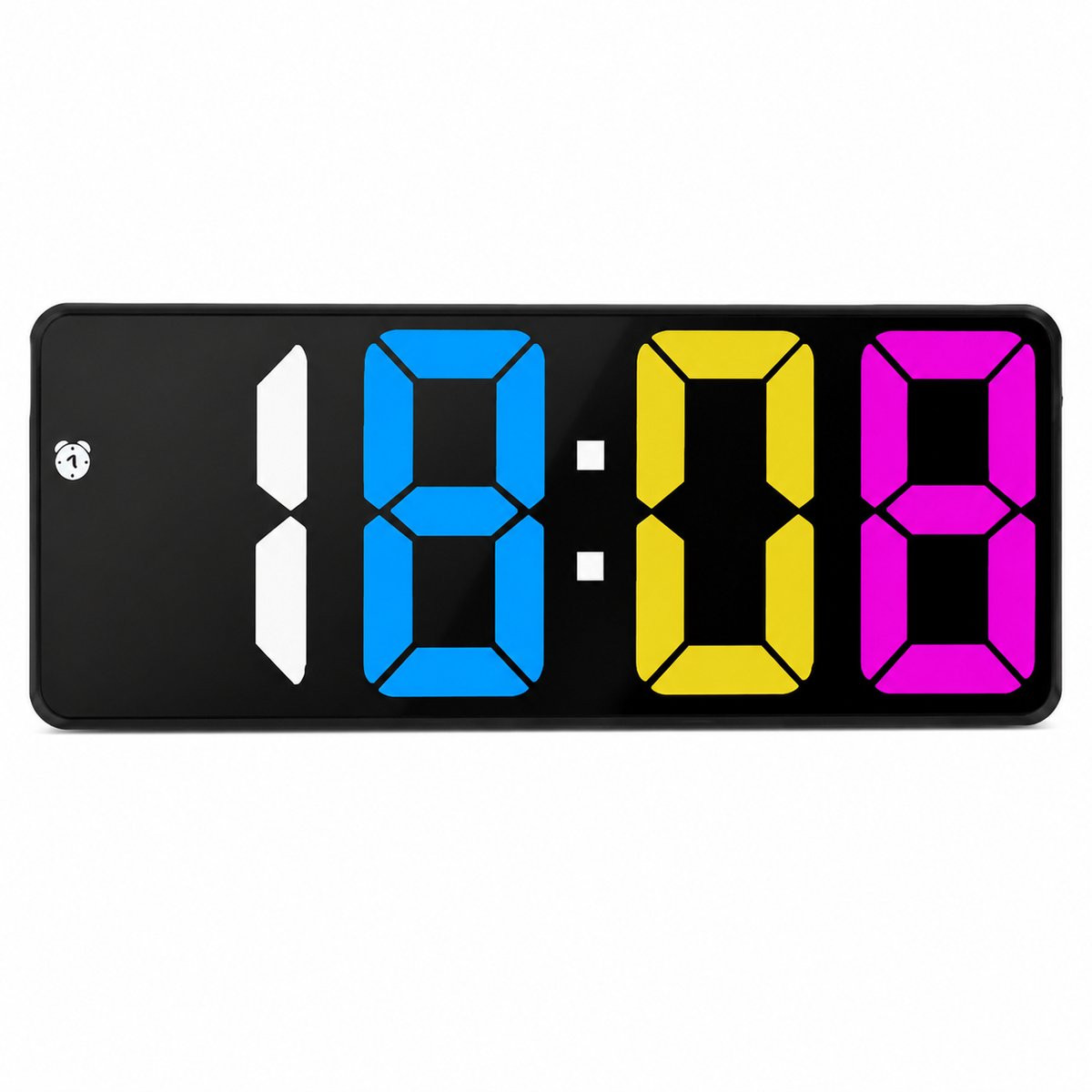 VHV Digitale Wekker met Spiegel en LED Display - Zwart