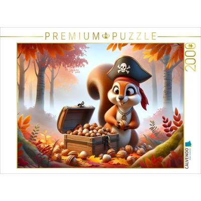 CALVENDO Puzzle Versteckte Schätze im nebligen Herbstwald | 2000 Teile Lege-Größe 90x67cm Foto-Puzzle für glückliche Stunden