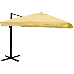 Décoshop26 - Professioneller Restaurant-Sonnenschirm für Gartenterrasse 3x3m (Ø4,24m) Polyester/Aluminium 23kg cremefarben ohne 04_0003978