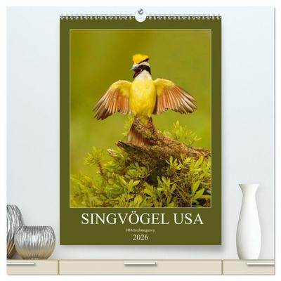 Singvögel USA (hochwertiger Premium Wandkalender 2026 DIN A2 hoch), Kunstdruck in Hochglanz